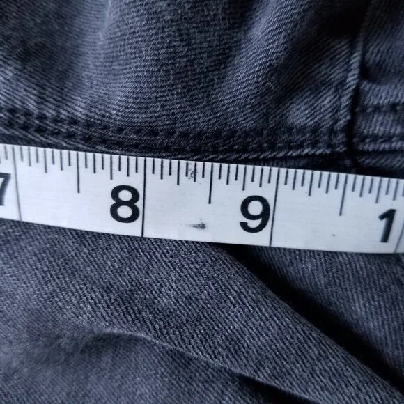 J Jill Womens Denim 5 Pocket Leggings Jeggings Vintage Black Wash Grunge Moto 10 - Picture 9 of 12